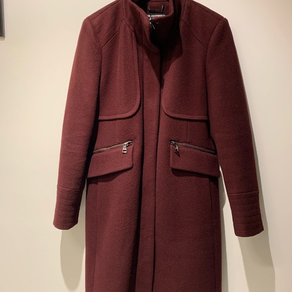 Karl Lagerfeld Wool Coat - Picture 3 of 6